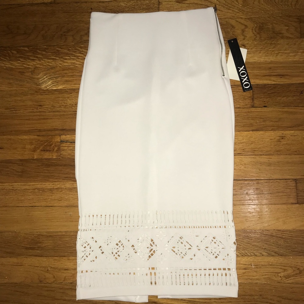 Xoxo White Fitted Pencil Skirt sz XS